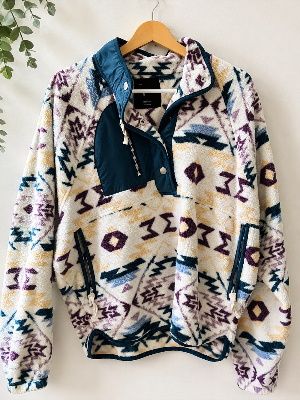 RSQ Southwestern Sherpa Fleece Pullover